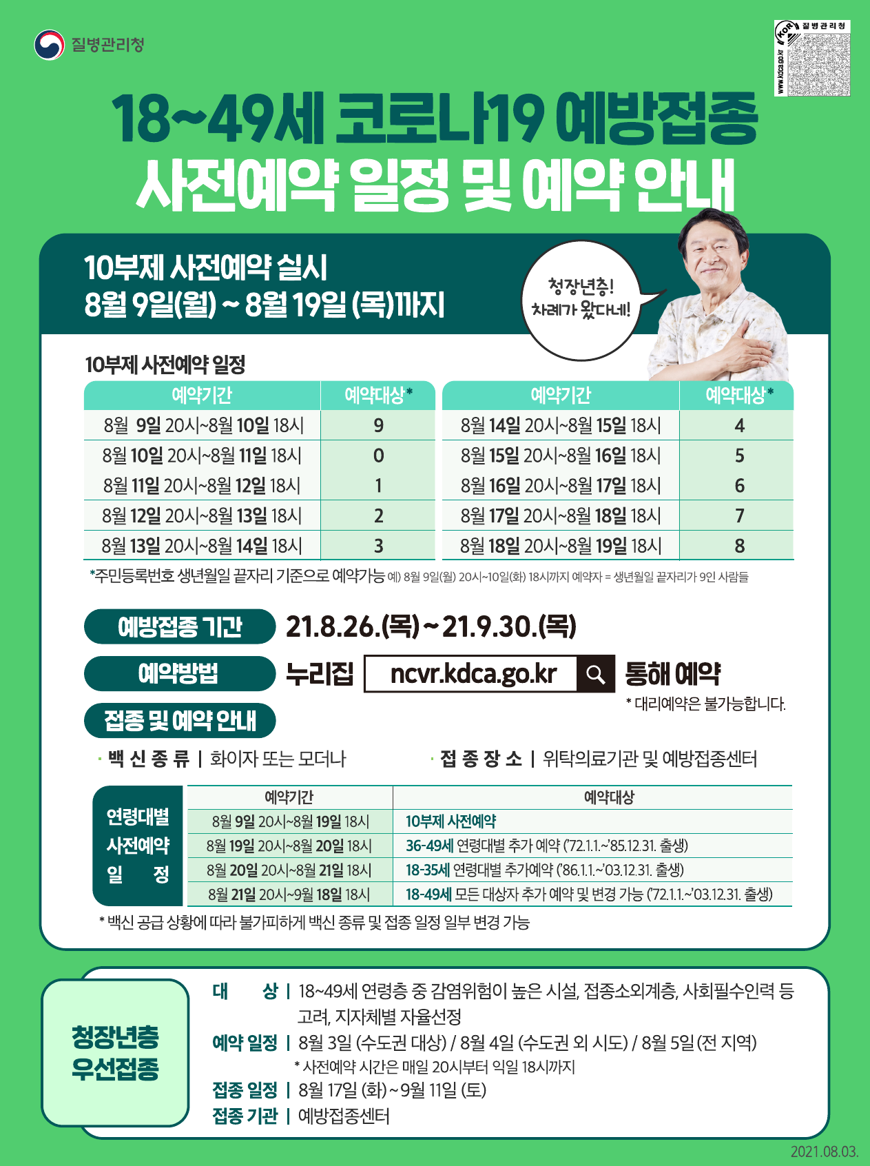 0803 Kdca 1849예방접종예약일정및안내포스터질병관리청pdf 5073